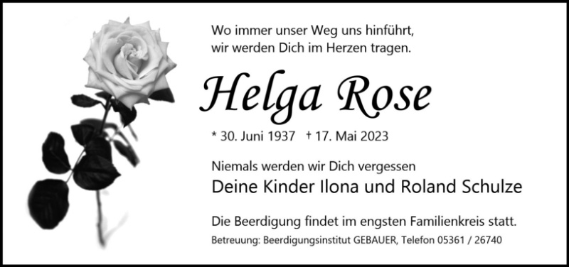 Profilbild von Helga Rose