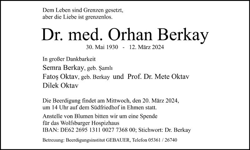 Profilbild von Dr. Dr. med. Orhan Berkay
