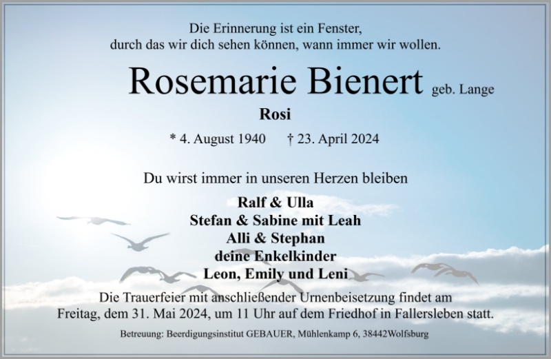 Profilbild von Rosemarie Bienert